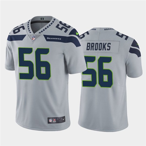 Seattle Seahawks #56 Jordyn Brooks Gray Vapor Untouchable Limited Stitched NFL Jersey