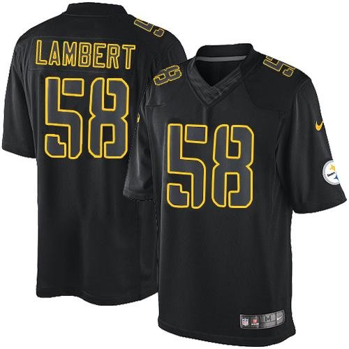 Nike Steelers #58 Jack Lambert Black Stitched NFL Impact Limited Jersey - PSJ130