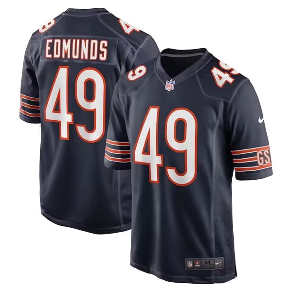 NavyChicago Bears #49 Tremaine Edmunds Stitched Game Jersey - CBJ50
