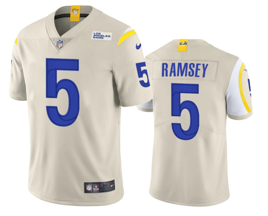 Bone Los Angeles Rams #5 Jalen Ramsey Vapor Untouchable Limited Stitched Jersey - LAR555