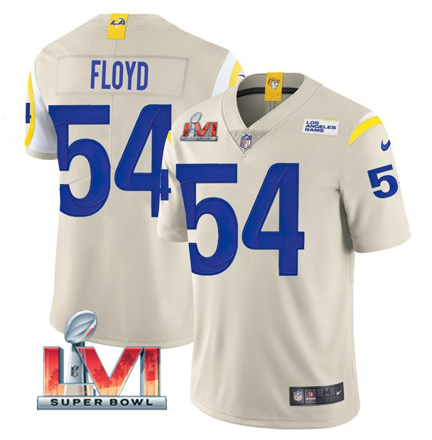 Bone Los Angeles Rams #54 Leonard Floyd 2022 Super Bowl LVI Vapor Limited Stitched Jersey - LAR356