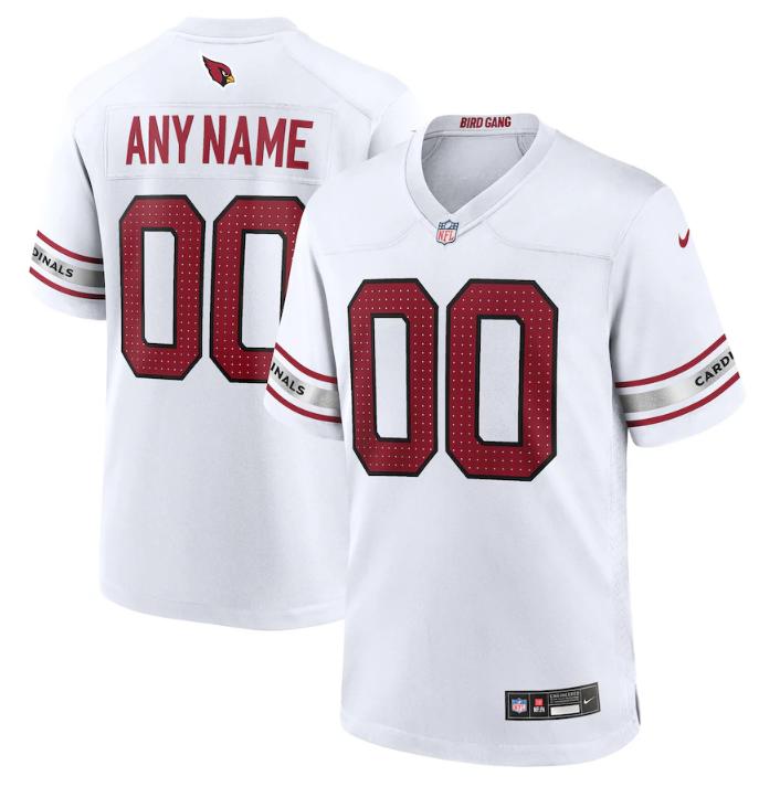 White Arizona Cardinals ACTIVE PLAYER Custom Stitched Game Football Jersey - ACJ216