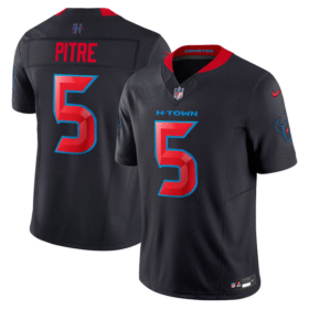 Navy Houston Texans #5 Jalen Pitre 2024 Vapor F.U.S.E. Limited Stitched Jersey - HTJ273