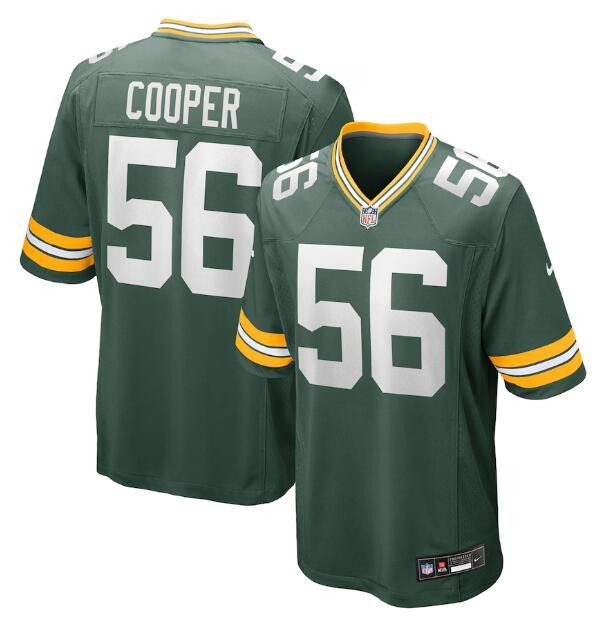 Green Green Bay Packers #56 Edgerrin Cooper 2025 Stitched Game Jersey - GBJ134