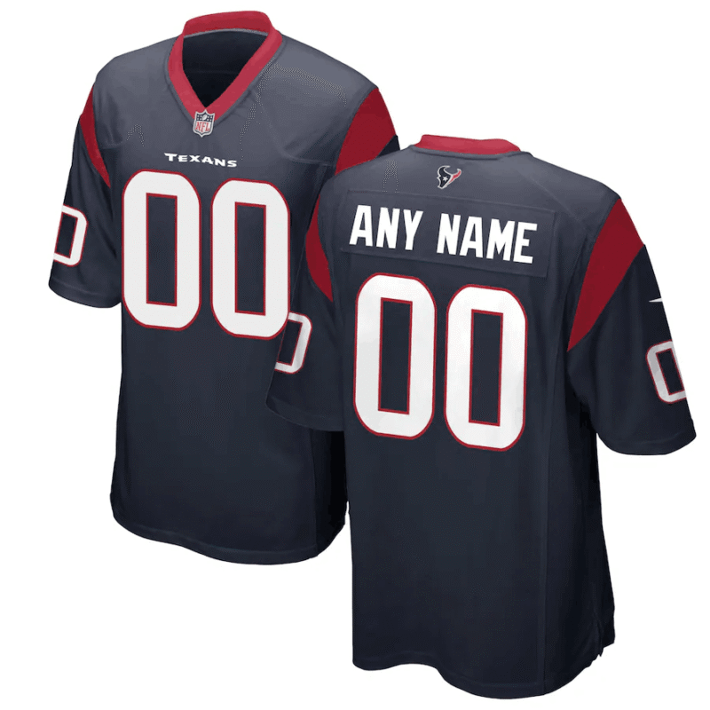 Navy Houston Texans Active Player Custom Stitched Game Jersey - HTJ161
