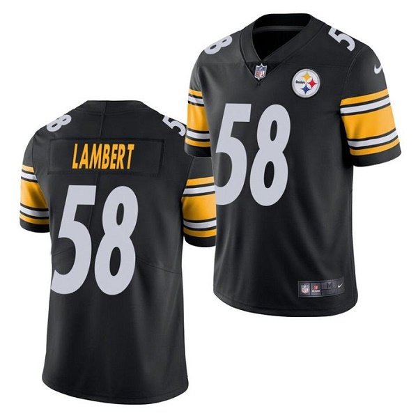 Black Pittsburgh Steelers #58 Jack Lambert Vapor Untouchable Limited Stitched Jersey - PSJ78
