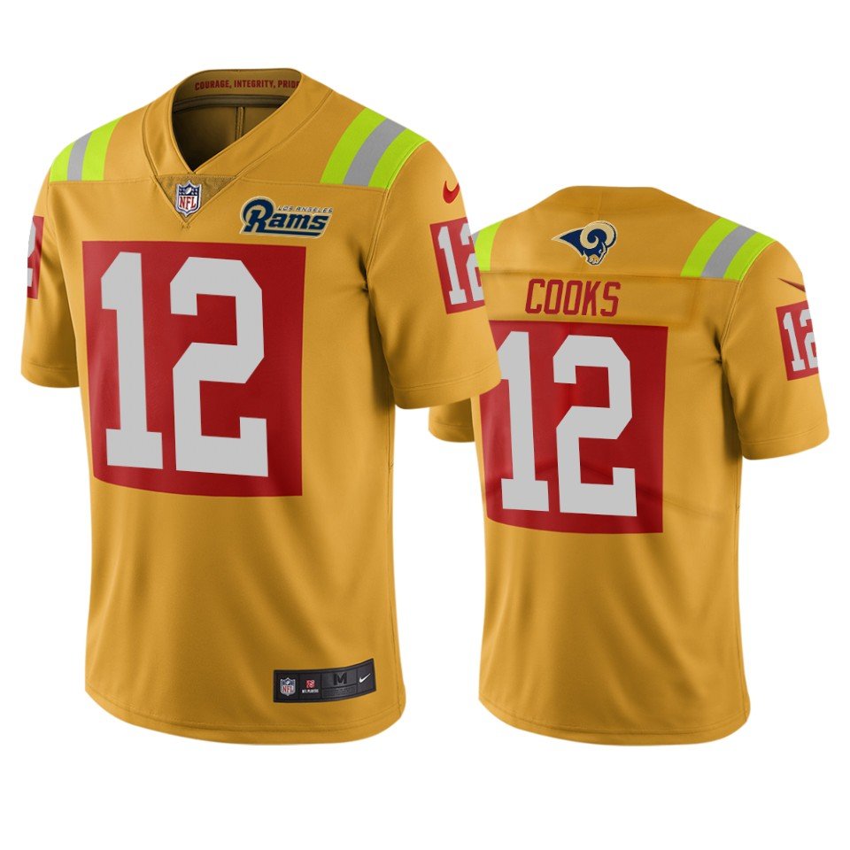 Los Angeles Rams #12 Brandin Cooks Gold Vapor Limited City Edition NFL Jersey - LAR221