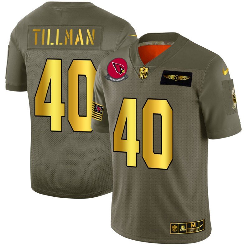 Arizona Cardinals #40 Pat Tillman NFL Nike Olive Gold 2019 Salute to Service Limited Jersey - ACJ01