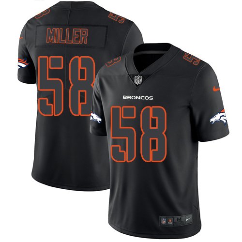 Nike Broncos #58 Von Miller Black Stitched NFL Limited Rush Impact Jersey