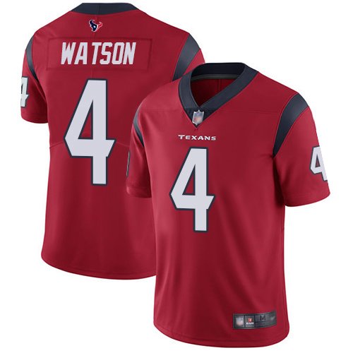 Nike Texans #4 Deshaun Watson Red Alternate Stitched NFL Vapor Untouchable Limited Jersey - HTJ384