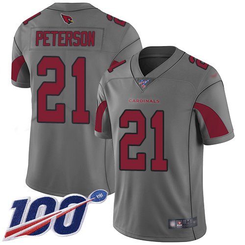 Nike Cardinals #21 Patrick Peterson Silver Stitched NFL Limited Inverted Legend 100th Season Jersey - ACJ322