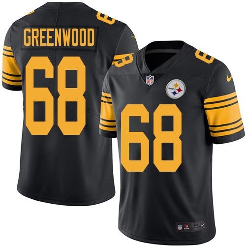 Nike Steelers #68 L.C. Greenwood Black Stitched NFL Limited Rush Jersey - PSJ730