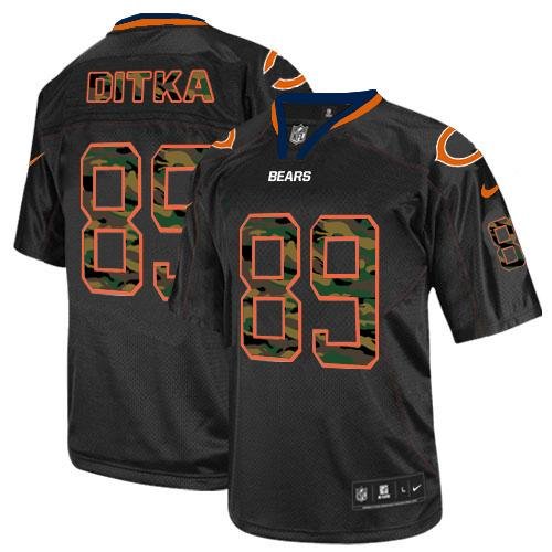 Nike Bears #89 Mike Ditka Black Stitched NFL Elite Camo Fashion Jersey - CBJ320