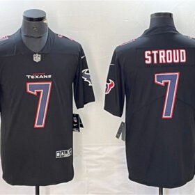Black Houston Texans #7 C.J. Stroud Fashion With Patch Vapor Untouchable Limited Stitched Football Jersey - HTJ287