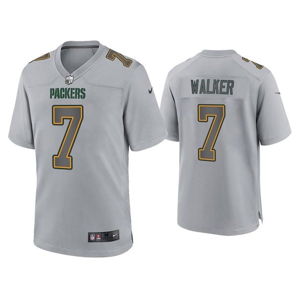 Green Bay Packers #7 Quay Walker Gray Atmosphere Fashion Stitched Game Jersey - GBJ10