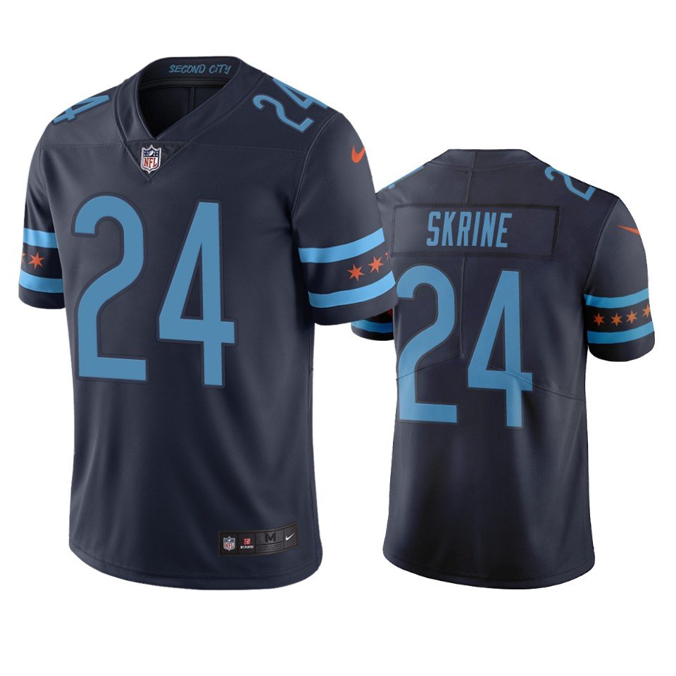 Chicago Bears #24 Buster Skrine Navy Vapor Limited City Edition NFL Jersey - CBJ222