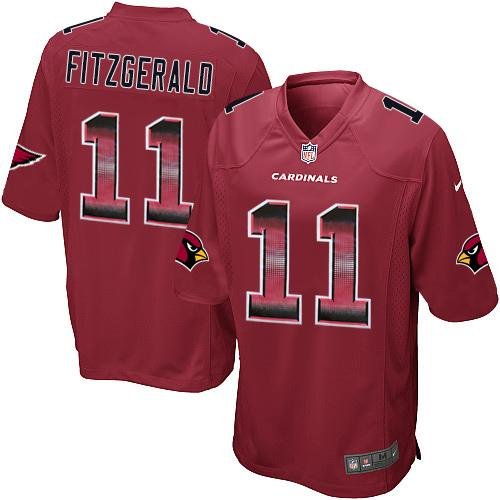 Nike Cardinals #11 Larry Fitzgerald Red Team Color Stitched NFL Limited Strobe Jersey - ACJ291