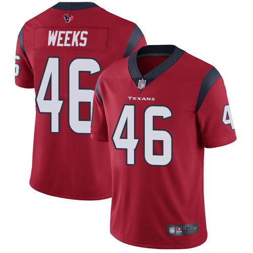 Nike Texans #46 Jon Weeks Red Alternate Stitched NFL Vapor Untouchable Limited Jersey - HTJ167