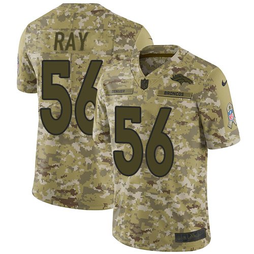 Nike Broncos #56 Shane Ray Camo Stitched NFL Limited 2018 Salute To Service Jersey