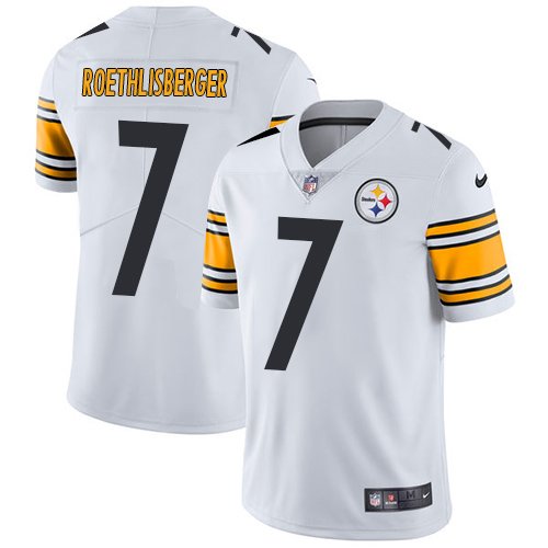 Nike Steelers #7 Ben Roethlisberger White Stitched NFL Vapor Untouchable Limited Jersey - PSJ09
