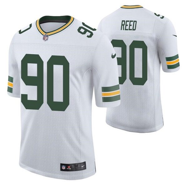 White Green Bay Packers #90 Jarran Reed  Stitched Football Jersey - GBJ201