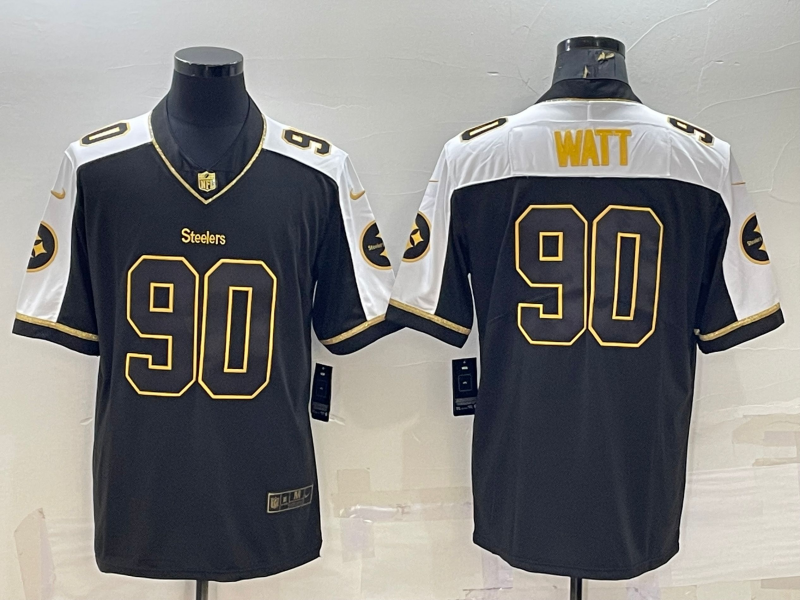 Black Gold Pittsburgh Steelers #90 T. J. Watt Thanksgiving Vapor Untouchable Limited Stitched Jersey - PSJ571