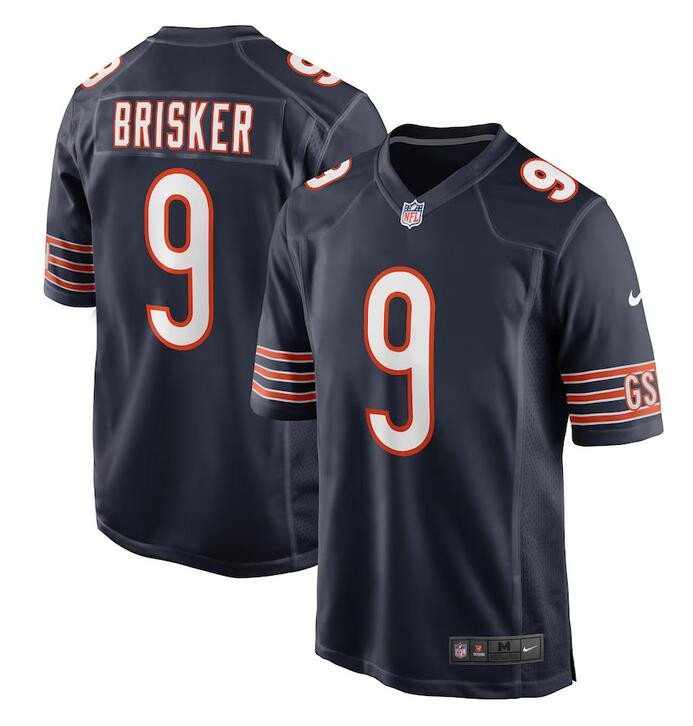 Navy Chicago Bears #9 Jaquan Brisker Stitched Football Game Jersey - CBJ418