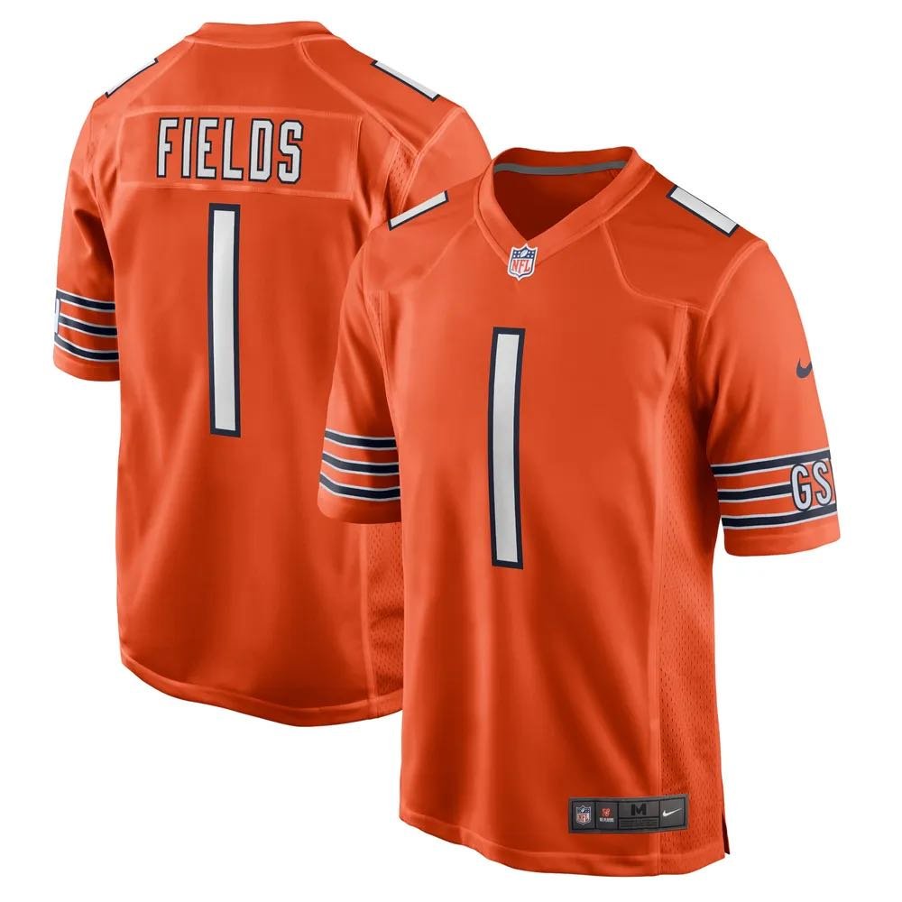 Orange Chicago Bears #1 Justin Fields Game Stitched Football Jersey - CBJ350