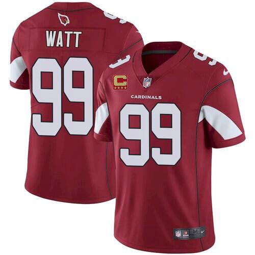 Red Arizona Cardinals #99 J.J. Watt 2022 With 4-Star C Patch Vapor Untouchable Limited Stitched Jersey - ACJ338