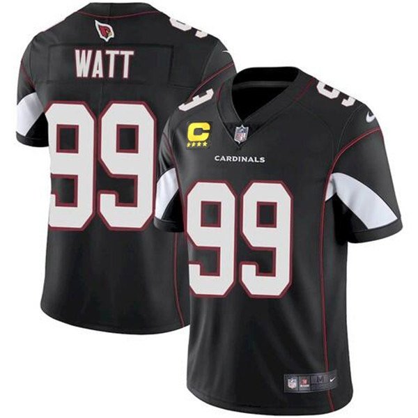 Black Arizona Cardinals #99 J.J. Watt 2022 With 4-Star C Patch Vapor Untouchable Limited Stitched Jersey - ACJ153