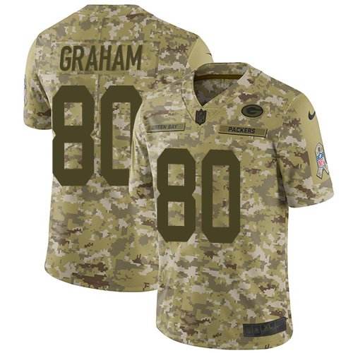 Nike Packers #80 Jimmy Graham Camo Stitched NFL Limited 2018 Salute To Service Jersey - GBJ236