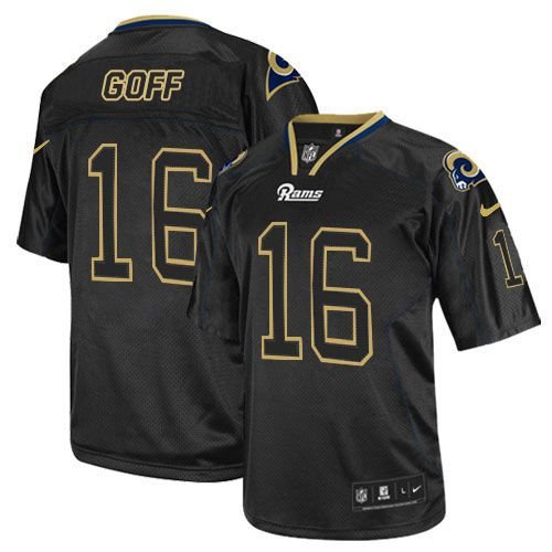 Nike Rams #16 Jared Goff Lights Out Black Stitched NFL Elite Jersey - LAR538