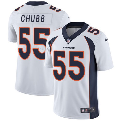 Nike Broncos #55 Bradley Chubb White Stitched NFL Vapor Untouchable Limited Jersey
