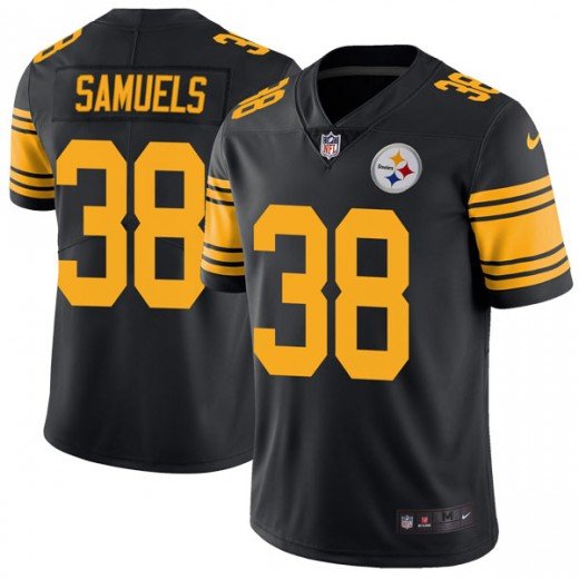 Nike Steelers #38 Jaylen Samuels Black Stitched NFL Limited Rush Jersey - PSJ11