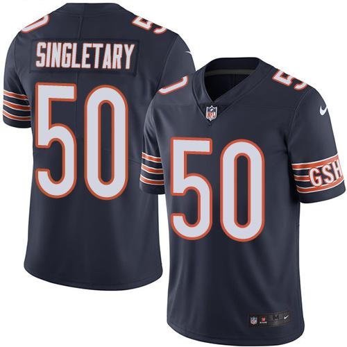 Nike Bears #50 Mike Singletary Navy Blue Team Color Stitched NFL Vapor Untouchable Limited Jersey - CBJ110
