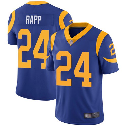 Nike Rams #24 Taylor Rapp Royal Blue Alternate Stitched NFL Vapor Untouchable Limited Jersey - LAR596