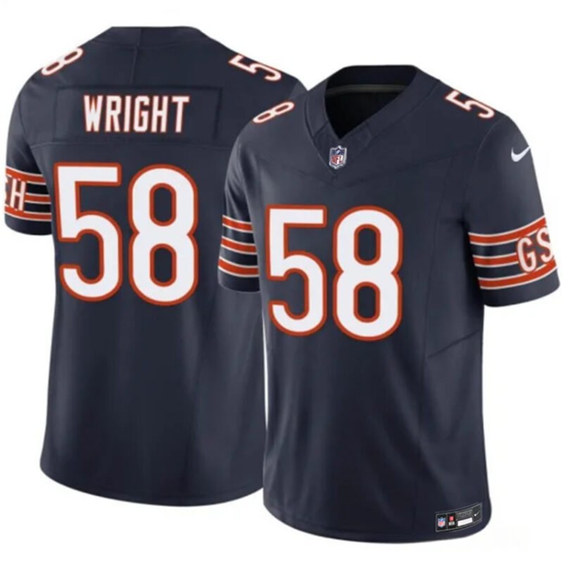 Navy Chicago Bears #58 #58 Darnell Wright 2023 F.U.S.E. Vapor Untouchable Limited Stitched Football Jersey - CBJ638