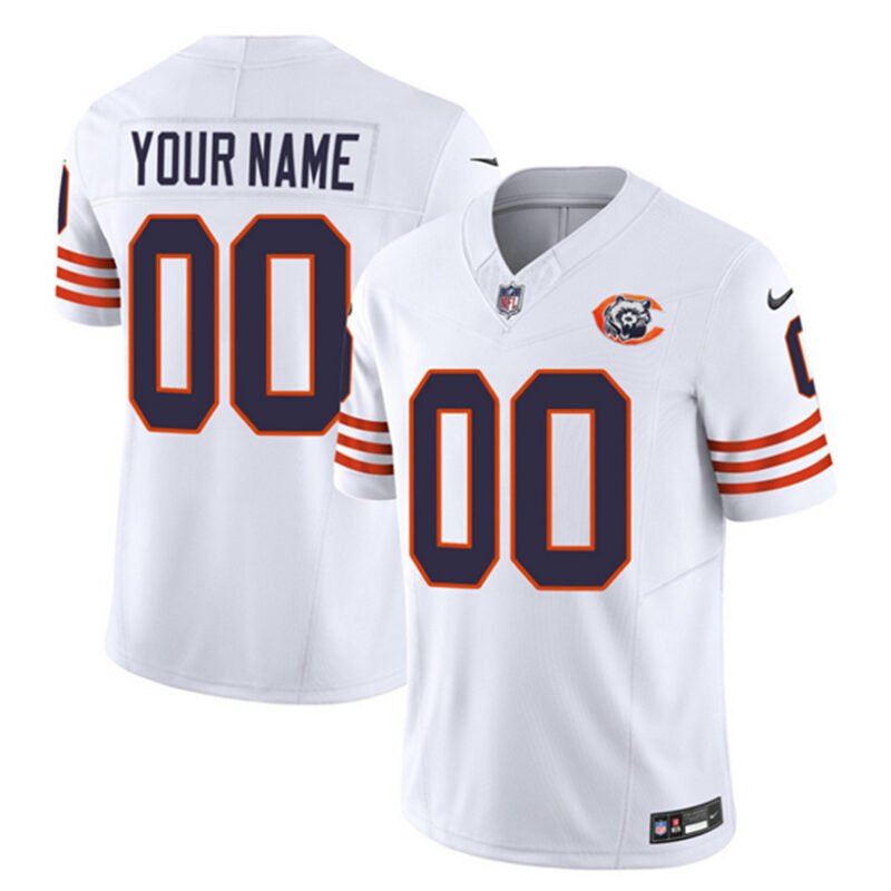 White Chicago Bears Active Player Custom 2023 F.U.S.E. Throwback Limited Stitched Football Jersey - CBJ228
