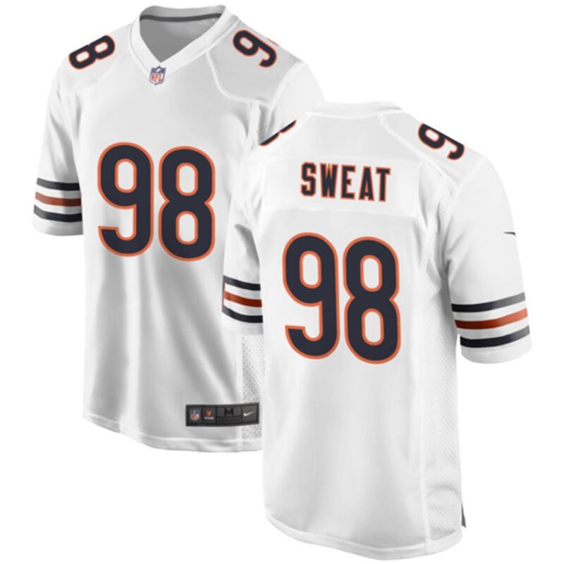 White Chicago Bears #98 Montez Sweat Stitched Game Football Jersey - CBJ360