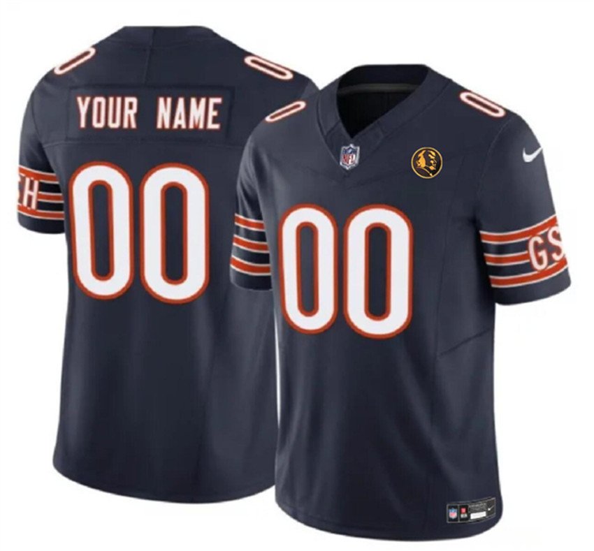 Navy Chicago Bears Active Player Custom 2023 F.U.S.E. With John Madden Patch Vapor Limited Stitched Football Jersey - CBJ62