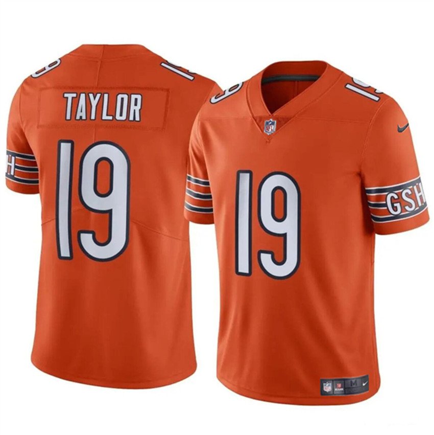 Orange Chicago Bears #19 Tory Taylor Vapor Stitched Football Jersey - CBJ59
