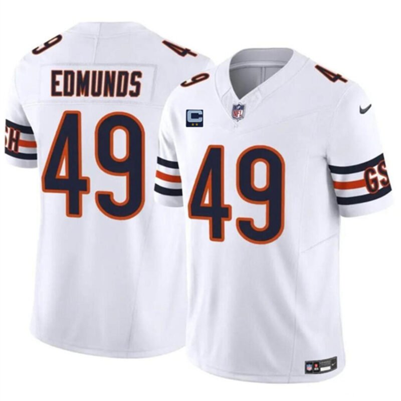 White Chicago Bears #49 Tremaine Edmunds 2024 F.U.S.E. With 2-star C Patch Vapor Untouchable Limited Stitched Football Jersey - CBJ153