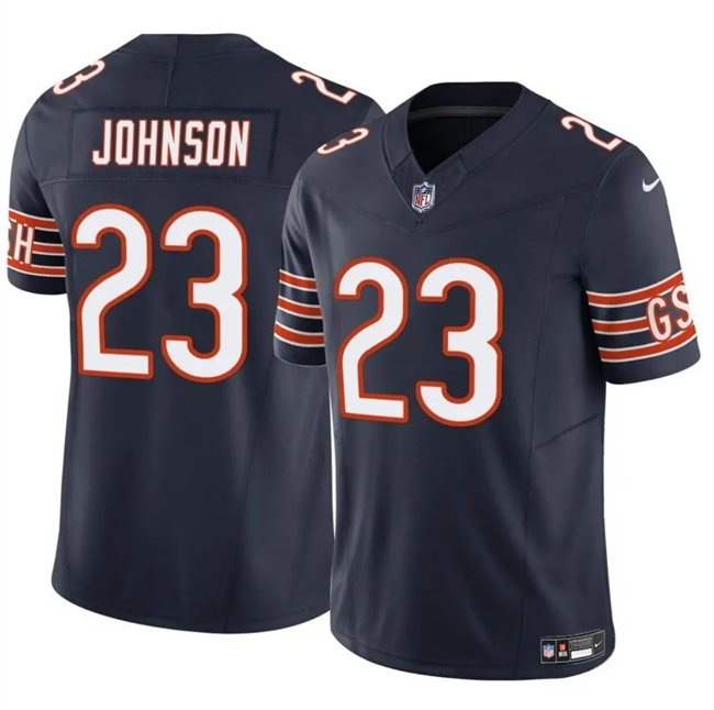 Navy Chicago Bears #23 Roschon Johnson 2023 F.U.S.E. Vapor Stitched Football Jersey - CBJ489