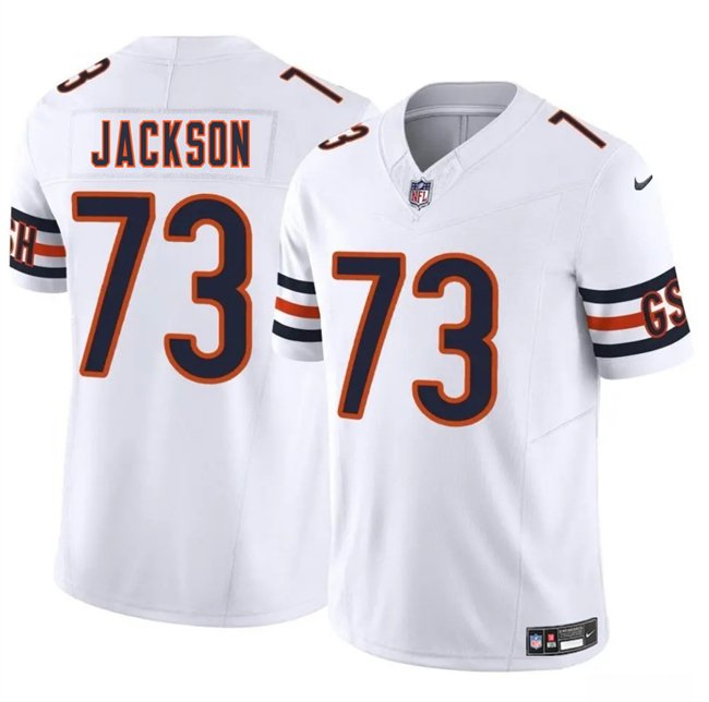 White Chicago Bears #73 Jonah Jackson 2025 F.U.S.E. Vapor Stitched Football Jersey - CBJ641