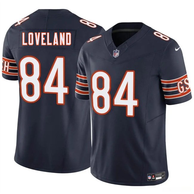 Navy Chicago Bears #84 Colston Loveland 2025 Draft F.U.S.E. Vapor Untouchable Limited Stitched Football Jersey - CBJ380