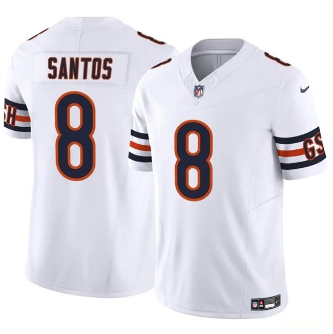White Chicago Bears #8 Cairo Santos 2025 F.U.S.E. Vapor Untouchable Limited Stitched Football Jersey - CBJ295