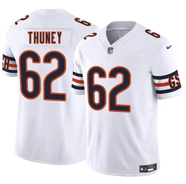 White Chicago Bears #62 Joe Thuney 2025 F.U.S.E. Vapor Stitched Football Jersey - CBJ412