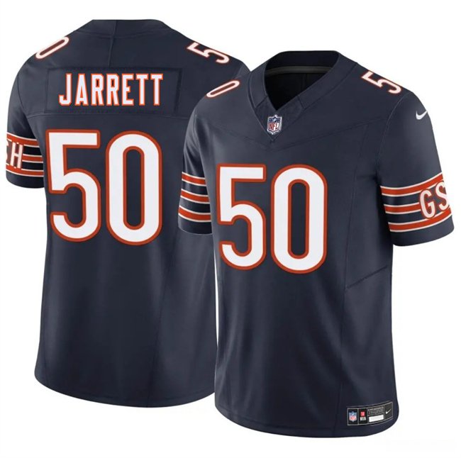 Navy Chicago Bears #50 Grady Jarrett 2025 F.U.S.E. Vapor Stitched Football Jersey - CBJ326
