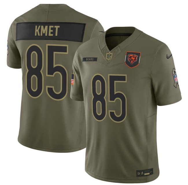 Olive Chicago Bears #85 Cole Kmet 2025 F.U.S.E. Salute to Service Limited Stitched Football Jersey - CBJ370