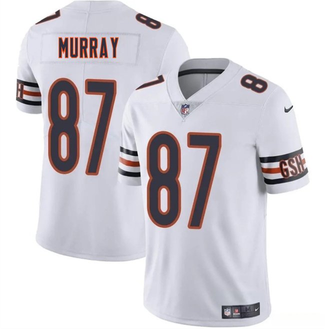 White Chicago Bears #87 Jordan Murray 2025 Vapor Stitched Football Jersey - CBJ439